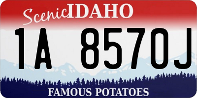 ID license plate 1A8570J