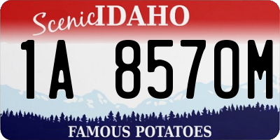 ID license plate 1A8570M