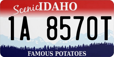 ID license plate 1A8570T