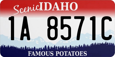 ID license plate 1A8571C