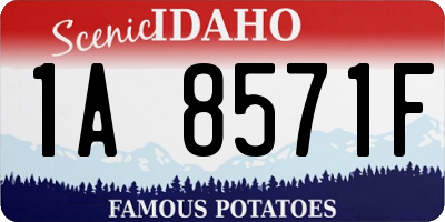 ID license plate 1A8571F