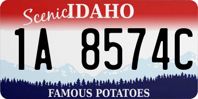 ID license plate 1A8574C