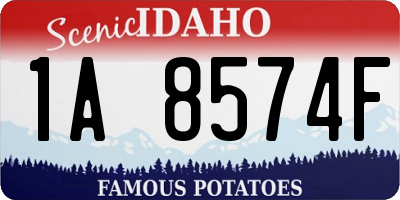 ID license plate 1A8574F