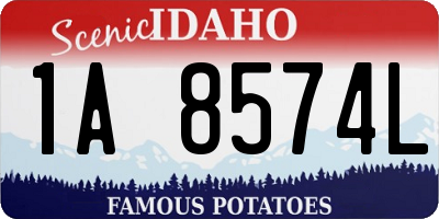 ID license plate 1A8574L