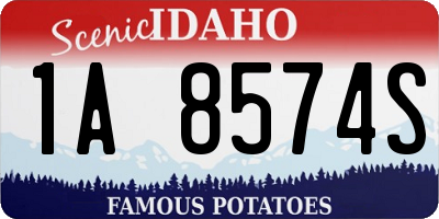 ID license plate 1A8574S