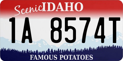ID license plate 1A8574T