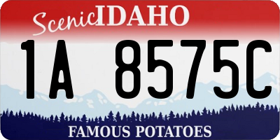 ID license plate 1A8575C