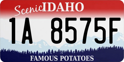 ID license plate 1A8575F