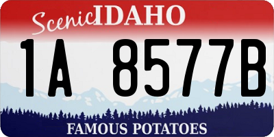 ID license plate 1A8577B