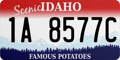 ID license plate 1A8577C