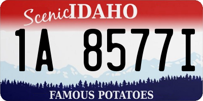 ID license plate 1A8577I