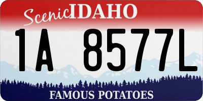 ID license plate 1A8577L