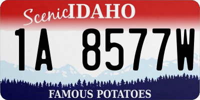 ID license plate 1A8577W