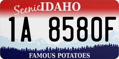 ID license plate 1A8580F