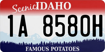 ID license plate 1A8580H