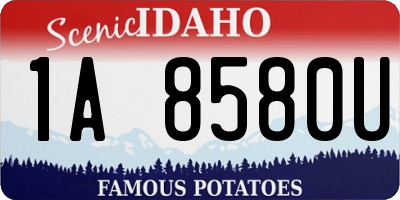 ID license plate 1A8580U