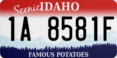 ID license plate 1A8581F