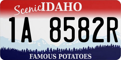 ID license plate 1A8582R
