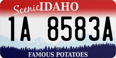 ID license plate 1A8583A