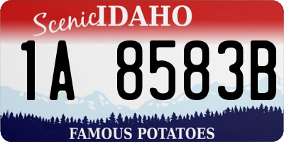 ID license plate 1A8583B