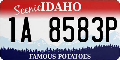 ID license plate 1A8583P