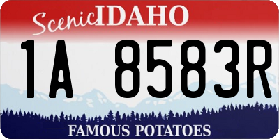 ID license plate 1A8583R