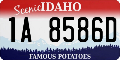 ID license plate 1A8586D