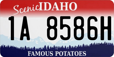 ID license plate 1A8586H