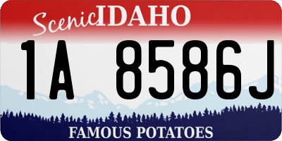 ID license plate 1A8586J