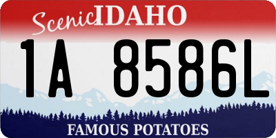 ID license plate 1A8586L