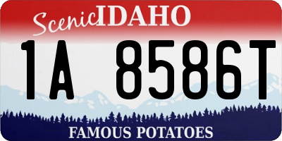 ID license plate 1A8586T