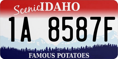 ID license plate 1A8587F