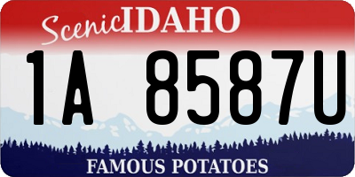 ID license plate 1A8587U