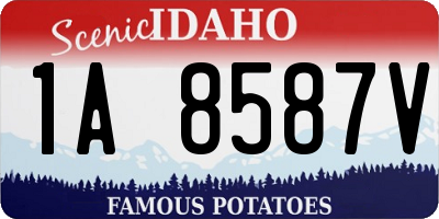 ID license plate 1A8587V