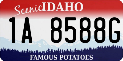 ID license plate 1A8588G