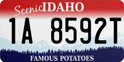 ID license plate 1A8592T