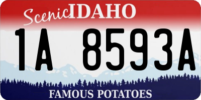 ID license plate 1A8593A