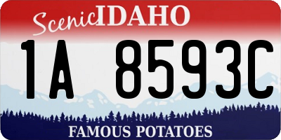 ID license plate 1A8593C