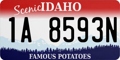ID license plate 1A8593N