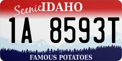 ID license plate 1A8593T