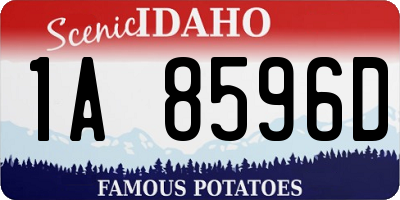 ID license plate 1A8596D