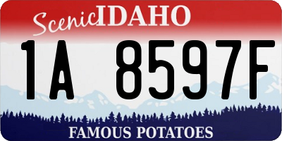ID license plate 1A8597F