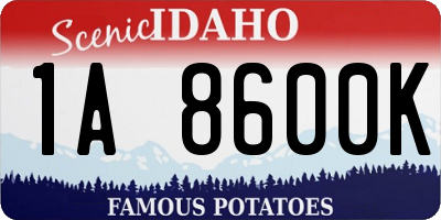 ID license plate 1A8600K