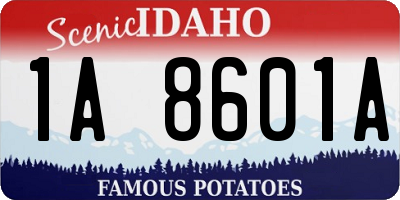 ID license plate 1A8601A