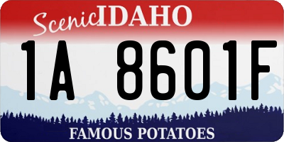 ID license plate 1A8601F