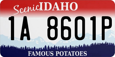 ID license plate 1A8601P