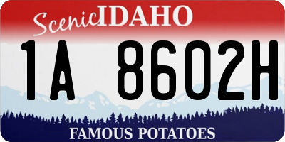 ID license plate 1A8602H