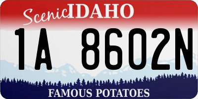 ID license plate 1A8602N