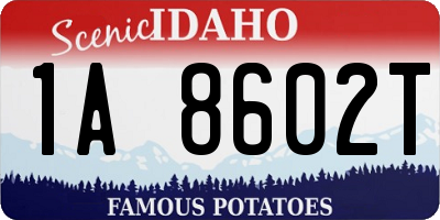 ID license plate 1A8602T