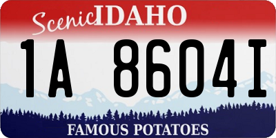 ID license plate 1A8604I